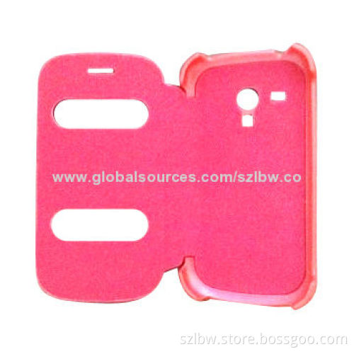 PU Flip Leather Case for Samsung S3 Mini with S-view Window